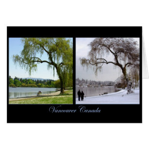 Vancouver Seasons-kort Skriv ut Canada Souvenir Hälsningskort