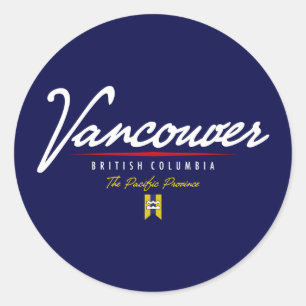 Vancouver-skript Runt Klistermärke