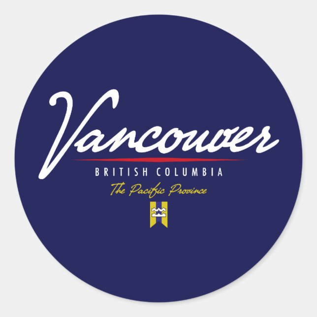 Vancouver-skript Runt Klistermärke (Framsida)