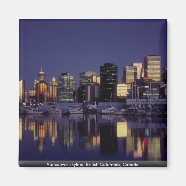 Vancouver skyline, British Columbia, Kanada Magnet (Framsidan)