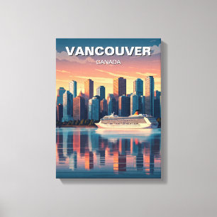 Vancouver Skyline Canada Travel Canvastryck