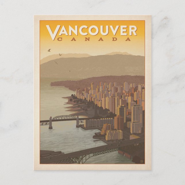 Vancouver Skyline | Kanada Vykort (Framsida)