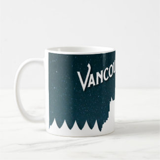Vancouver skyline per natt vid Coal Harbour Kaffemugg