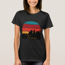Vancouver Skyline Retro Solnedgång Resa