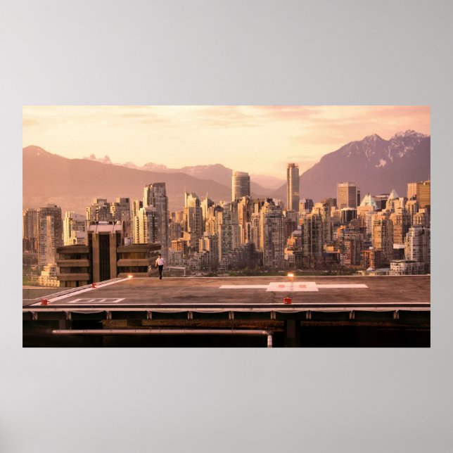 Vancouver Skyline Sunrise Panorama Poster (Framsidan)