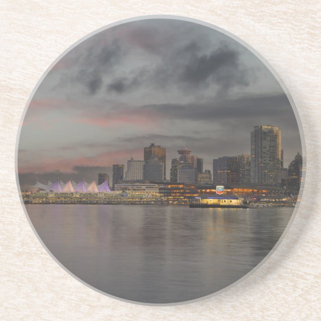 Vancouver Skyline vid Sunset Underlägg (Framsidan)