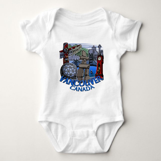 Vancouver Souvenir Baby One Biet / Jumper Tee (Framsida)