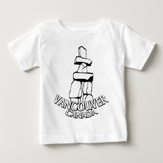 Vancouver Souvenir Baby T-shirts Landmark Baby Tee (Framsida)