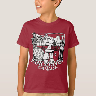 Vancouver Souvenir Barn T-shirt Landmark Art Tee