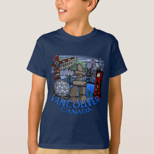 Vancouver Souvenir Barn T-shirts Landmark Art Tee