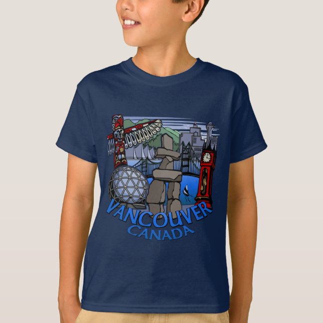 Vancouver Souvenir Barn T-shirts Landmark Art Tee (Framsida)