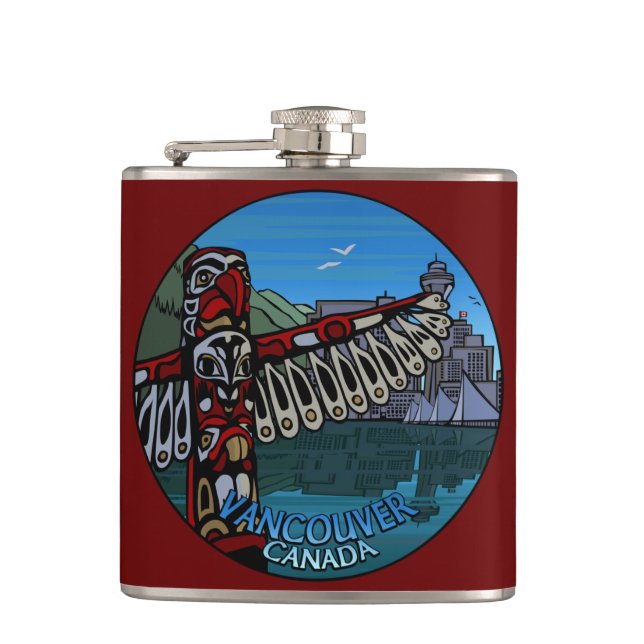 Vancouver Souvenir Flask 2 World Landmark Gifts Fickplunta (Framsidan)