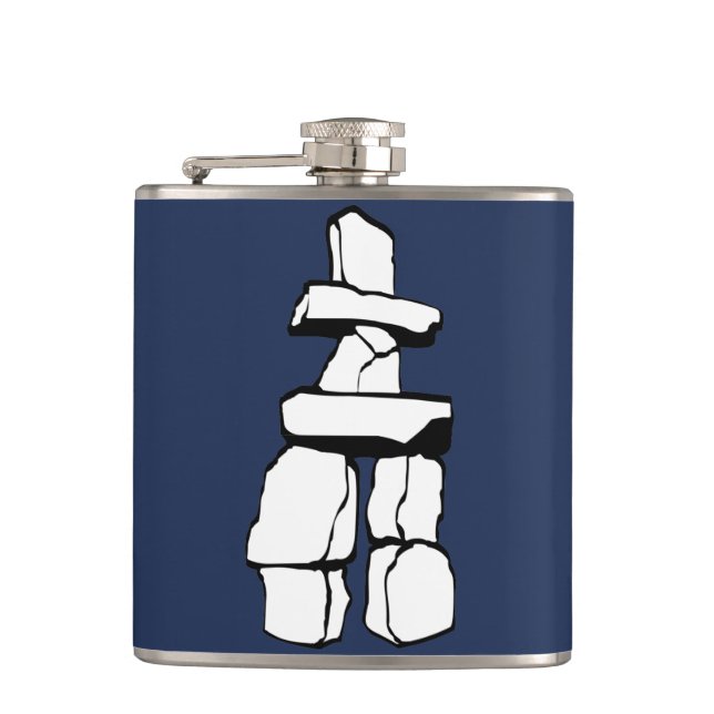 Vancouver Souvenir Flask Vancouver Inukshuk Gifts Fickplunta (Framsidan)