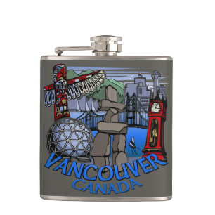 Vancouver Souvenir Flask Vancouver Landmark Gifts Fickplunta