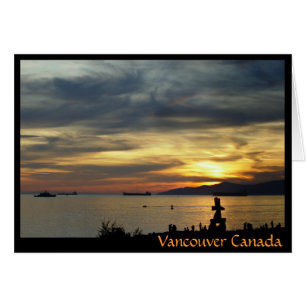 Vancouver Souvenir-kort Inukshuk Landskapskort Hälsningskort