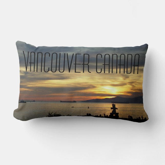 Vancouver Souvenir Kudde Vancouver Sjölandskap Pre (Framsida)