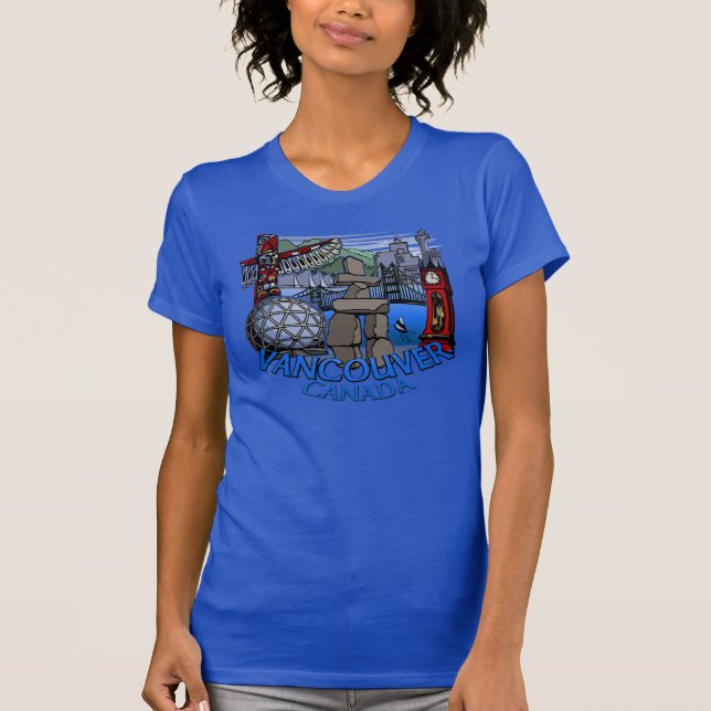 Vancouver Souvenir Kvinnors Tanktop T Shirt (Framsida)