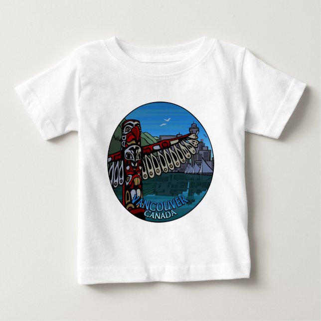 Vancouver Souvenir Långärmad Shirt Kanada Baby T Shirt (Framsida)