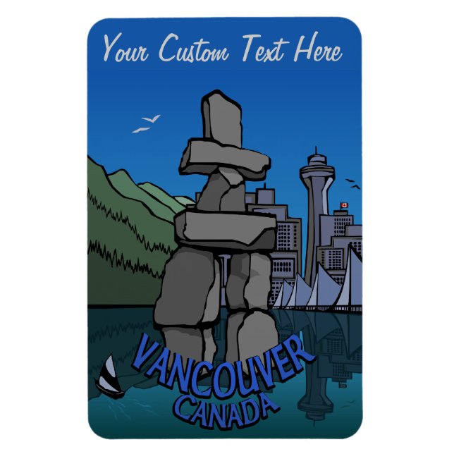 Vancouver Souvenir Magnet Personlig Totem Gift (Vertikal)