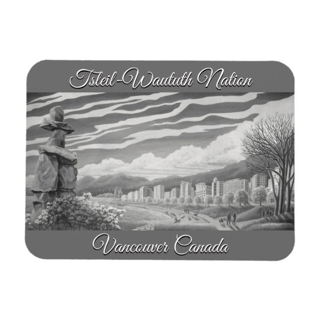 Vancouver Souvenir Magnet Vancouver Landmark Gift (Horisontell)