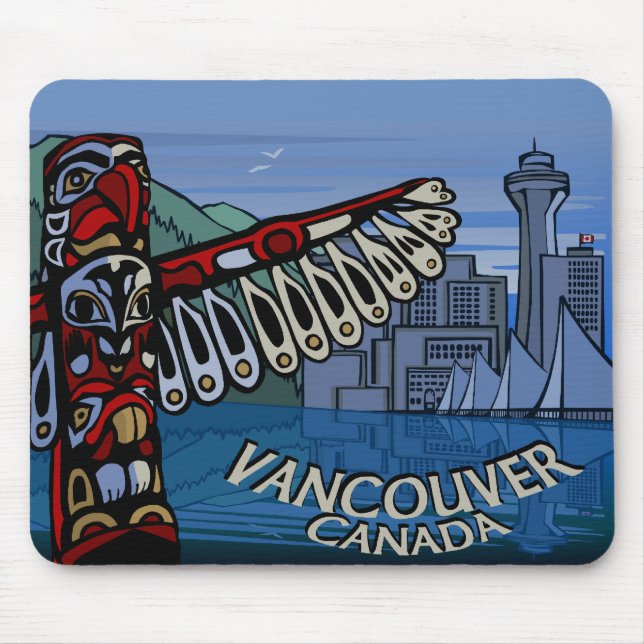 Vancouver Souvenir Mouse Pad Vancouver Totem Gifts Musmatta (Framsidan)