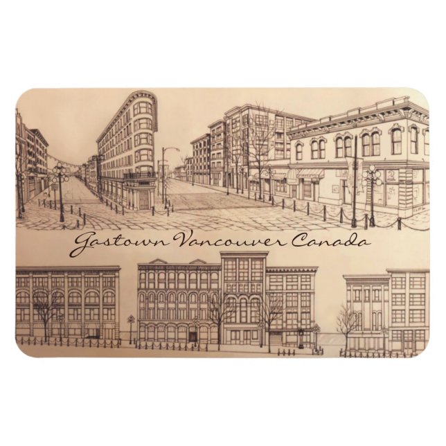 Vancouver Souvenir Personlig Magnet Gastown (Horisontell)