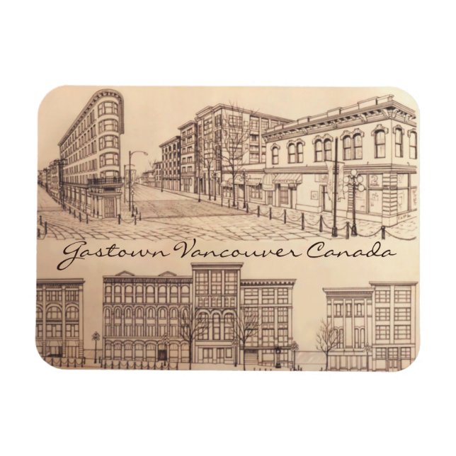 Vancouver Souvenir Personlig Magnet Gastown (Horisontell)