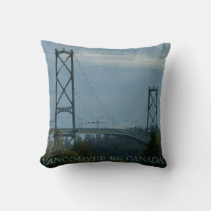 Vancouver Souvenir Pillow Lejon Grind Bridge Gift Kudde