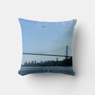Vancouver Souvenir Pillow Lejon Grind Bridge Gift Kudde