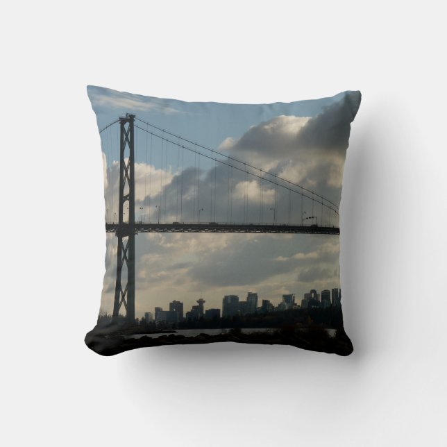 Vancouver Souvenir Pillow Lejon Grind Bridge Gift Kudde (Framsida)