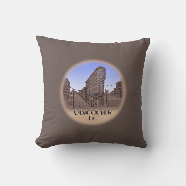 Vancouver Souvenir Pillow Vancouver Gastown Gifts Kudde (Framsida)