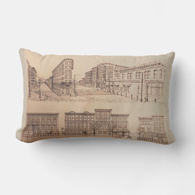 Vancouver Souvenir Pillow Vancouver Gastown Gifts Lumbarkudde (Framsida)