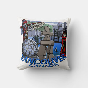 Vancouver Souvenir Pillow Vancouver Landmark Gifts Kudde