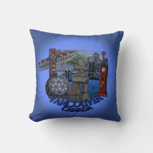 Vancouver Souvenir Pillow Vancouver Landmark Gifts Kudde