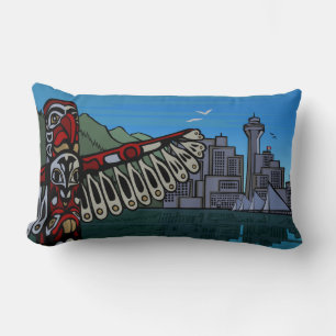 Vancouver Souvenir Pillow Vancouver Landmarks Gift Lumbarkudde