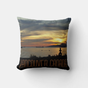 Vancouver Souvenir Pillow Vancouver Sjölandskap Gi Kudde