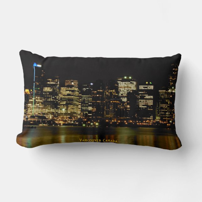 Vancouver Souvenir Pillow Vancouver Skyline Gift Lumbarkudde (Framsida)