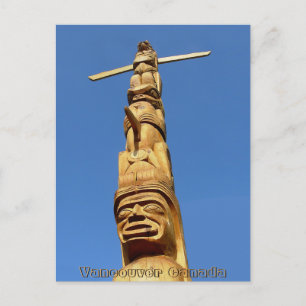 Vancouver Souvenir Postcard Totem Pole Personalize Vykort