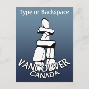 Vancouver Souvenir Postcards Anpassningsbar Inuksh Vykort