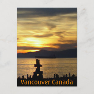 Vancouver Souvenir Postcards Inukshuk Landmark Vykort