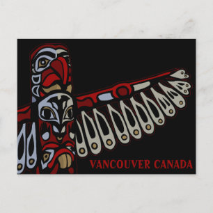 Vancouver Souvenir Postcards Totem Pole Landmarks Vykort