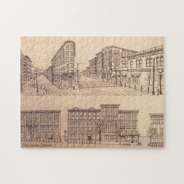 Vancouver souvenir-pussel Vancouver Gastown-gåvor Pussel (Horisontell)