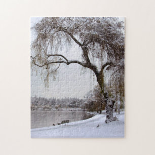 Vancouver Souvenir Puzzle Borttappad Lagoon Winter Pussel