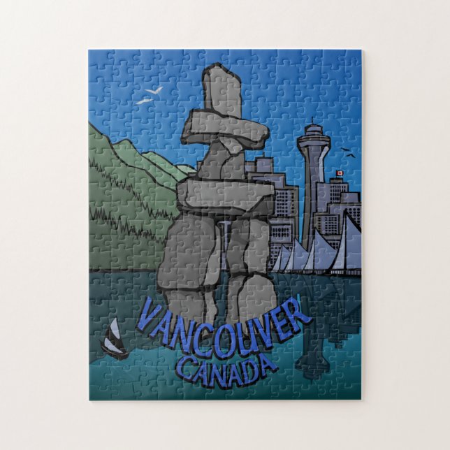 Vancouver Souvenir Puzzle Unikt Vancouver-gåvor Pussel (Vertikal)