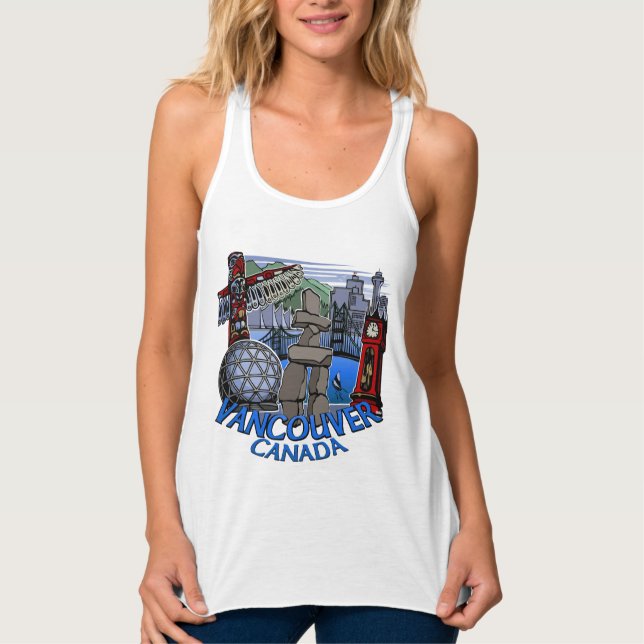 Vancouver Souvenir Shirts Women's Tanktop Linne Med Racerback (Framsida)