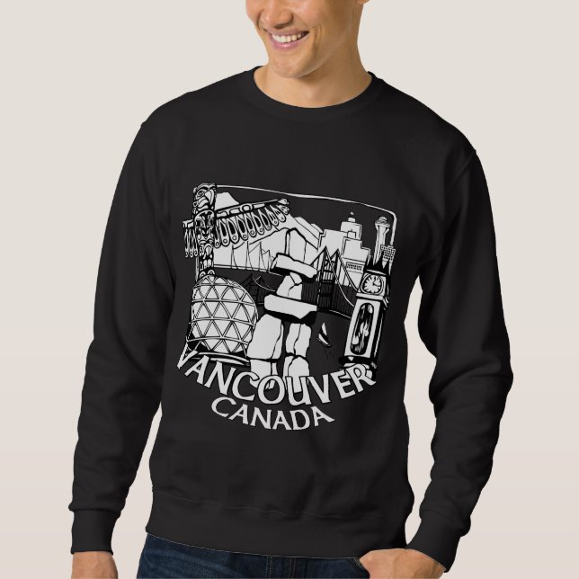 Vancouver Souvenir Sweatshirt Vancouver Art Shirts (Framsida)