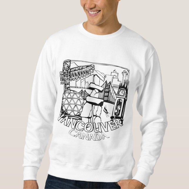 Vancouver Souvenir Sweatshirt Vancouver Art Shirts (Framsida)