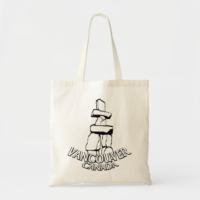 Vancouver Souvenir Tote Bag Landmark Art Bags Tygkasse (Framsidan)
