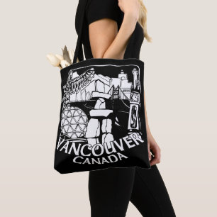 Vancouver Souvenir Tote Bag Landmark Art Bags Tygkasse