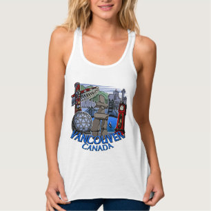 Vancouver Souvenir Tröjor Dam Tank Toppar Linne Med Racerback